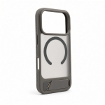 Tagakaaned Evelatus Apple iPhone 18 Pro Rubber Coated MagSafe With Stand Case Smoke Grey