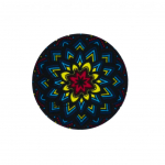 Universaalne telefonihoidja (Popsocket) iLike Universal Pop Holder Hypnotic Black Yellow