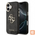 Tagakaaned Guess Apple iPhone 17 PU Leather 4G Metal Logo Gold Frame MagSafe Case Black
