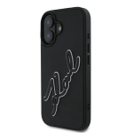 Muu telefoni lisavarustus Karl Lagerfeld  Karl Lagerfeld 3D Rubber Signature iPhone 16 Case - Black