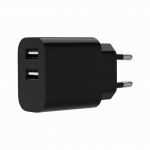 Laadijad ja juhtmed Gembird CHARGER USB UNIVERSAL BLACK/2P TA-UC-2A12-01-BK