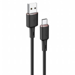 Kaabel Acefast  Acefast USB cable - USB Type C 1.2m, 3A black (C2-04 black)