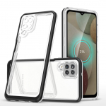 Tagakaaned Hurtel  Clear 3in1 Case for Samsung Galaxy A22 4G Frame Gel Cover Black