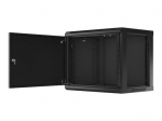 Serverid Lanberg Rack cabinet 19" wall-mount 9U/600x450 for self-assembly with metal door (flat pack), black |