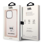 Tagakaaned Karl Lagerfeld  Karl Lagerfeld KLHCP14LCTTRI iPhone 14 Pro 6.1 "hardcase pink / pink Transparent Choupette Body