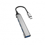 Kaabel Dudao Dudao HUB 4in1 USB-C - 4x USB-A (3 x USB2.0 / USB3.0) 6.3cm black (A16T)
