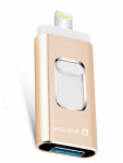 M&auml;lupulk Evelatus USB Flash to Lightning 32GB 3in1 (USB, iPhone and Micro) Gold