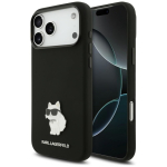 Tagakaaned Karl Lagerfeld  Karl Lagerfeld Silicone Choupette Metal Pin case iPhone 18 Pro Max / 17 Pro Max - black