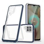Tagakaaned Hurtel  Clear 3in1 Case for Samsung Galaxy A22 4G Frame Gel Cover Blue