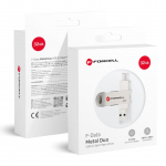 M&auml;lukaardid Forcell  Pendrive 32GB USB 3.2 Gen 1 (USB A / USB C) Forcell F-Data Metal Duo silver