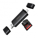 &Uuml;leminek Ugreen Ugreen 2in1 USB-C / USB-A SD 4.0 UHS-II Card Reader - Black