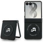 Tagakaaned Karl Lagerfeld  Karl Lagerfeld Karl&Choupette Pins MagSafe Case for Samsung Galaxy Z Flip 8 - Black