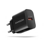 Laadijad ja juhtmed Axagon  MOBILE CHARGER WALL USB 18W/1PORT BLACK ACU-QC18