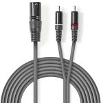Kaabel iLike  Kabelis Nedis XLR M - 2x RCA M 3m 5412810295760