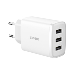 Adaptrid Baseus  Baseus CCXJ020102 3x USB-A 3.4 A (BSU3406WHT)