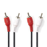 Kaabel iLike  Stereo audio kabelis 2x RCA Male - 2x RCA Male 5 0 m melns