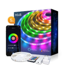 Valgustid Nous  NOUS LED lentes komplekts ar Wi-Fi kontrolieri un barosanas bloku  RGB  5m  24W  TUYA / Smart Life