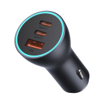 Muud kaubad Baseus  Baseus Golden Contactor Pro car charger USB-A + 2x USB-C 65W dark gray (CGJP010013) - OUTLET