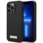 Tagakaaned Guess  Guess GUHMP14LSBPLK iPhone 14 Pro 6.1" black/black hard case Silicone Logo Plate MagSafe
