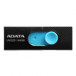 M&auml;lupulk ADATA UV220 64GB USB Flash Drive, Black/Blue