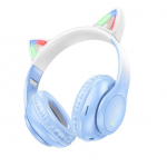 Juhtmevabad k&otilde;rvaklapid Hoco  Wireless headphones Hoco W42 Cat Ear crystal blue