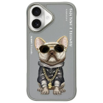 Tagakaaned Nimmy  Nimmy Glasses Cool Dog iPhone 16 Case - Gray