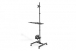 Kontoritarbed Digitus Mobile workstation with individual height adjustment DA-90374, 17-32 ", Monitor Mount, PC Holder, Black