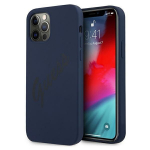 Tagakaaned Guess  Guess GUHCP12MLSVSBL iPhone 12/12 Pro 6.1" blue/blue hardcase Script Vintage