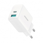 Adaptrid Joyroom  Joyroom JR-TCF21 network charger USB-C / USB-A 20W PD / QC 3.0 - white