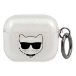 Tagakaaned Karl Lagerfeld  Karl Lagerfeld KLA3UCHGS AirPods 3 cover srebrny/silver Glitter Choupette