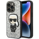 Tagakaaned Karl Lagerfeld  Karl Lagerfeld KLHCP14XGFKPG iPhone 14 Pro Max 6.7 "hardcase silver / silver Glitter Flakes Ikonik
