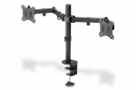 Teleri kinnitus Digitus Dual Monitor Clamp Mount DA-90400 15-32 ", Maximum weight (capacity) 8 kg, Black