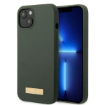 Tagakaaned Guess  Guess GUHMP13MSBPLA iPhone 13 6.1" green/khaki hard case Silicone Logo Plate MagSafe