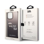 Tagakaaned Karl Lagerfeld  Karl Lagerfeld KLHCP14LTGKCK iPhone 14 Pro 6.1 "hardcase black / black Gradient Ikonik Karl & Choupette