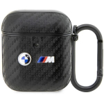 Tagakaaned BMW  BMW BMA2WMPUCA2 AirPods 1/2 cover black/black Carbon Double Metal Logo