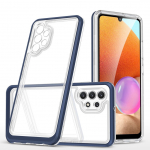 Tagakaaned Hurtel  Clear 3in1 Case for Samsung Galaxy A32 5G Frame Gel Cover Blue
