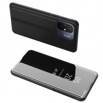 Tagakaaned Hurtel  Clear View Case cover for Xiaomi Redmi 11A / Poco C55 / Redmi 12C flip case black