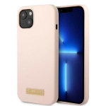 Tagakaaned Guess  Guess GUHMP13MSBPLP iPhone 13 6.1" pink/pink hard case Silicone Logo Plate MagSafe