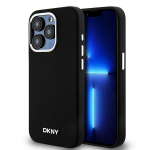 Tagakaaned DKNY  DKNY Liquid Silicone Small Metal Logo MagSafe Case for iPhone 15 Pro - Black