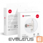 M&auml;lukaardid Forcell  Pendrive 64GB USB 3.2 Gen 1 (USB A / USB C) Forcell F-Data Metal Duo silver