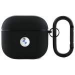 Muud kaubad BMW  BMW BMA4SSLBK AirPods 4 cover black/black Geniune Leather Silver Logo