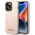 Tagakaaned Guess  Guess GUHMP14XSBPLP iPhone 14 Pro Max 6.7" pink/pink hard case Silicone Logo Plate MagSafe