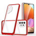 Tagakaaned Hurtel  Clear 3in1 Case for Samsung Galaxy A32 5G Frame Gel Cover Red