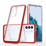 Tagakaaned Hurtel  Clear 3in1 case for Samsung Galaxy S23 silicone cover with frame red