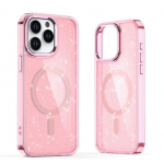 Tagakaaned Hurtel  Glitter Case MagSafe for iPhone 16 - pink with glitter