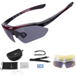 Jalgratta tarvik Rockbros  Rockbros 10001 polarizing cycling glasses - black and red