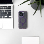 Tagakaaned Wozinsky  Wozinsky Glitter Case MagSafe for Samsung Galaxy S24 FE - Purple with Glitter