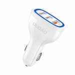Adaptrid Dudao  Dudao car charger quick charge Quick Charge 3.0 QC3.0 2.4A 18W 3x USB white (R7S white)