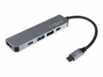 Juhtmevabad k&otilde;rvaklapid fixed | 5-port USB-C HUB Mini for laptops and tablets | FIXHU-MN-GR