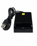 &Uuml;leminek iLike USB Smart Card Reader, Contact IC Card Reader for Digital Signature, eID, Banking & Government Cards Black